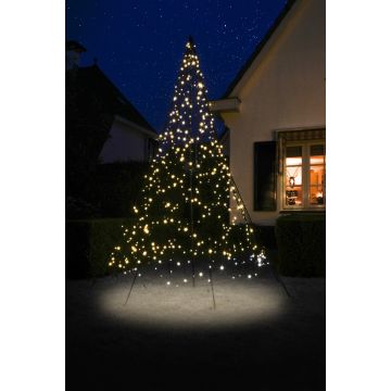 Fairybell Buitenkerstboom | 300cm 480 LEDs | Warm Wit Met Twinkel | Inclusief Mast