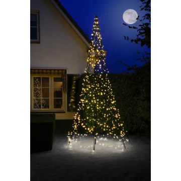Fairybell Buitenkerstboom | 400cm 640 LEDs | Warm Wit Met Twinkel | Inclusief Mast