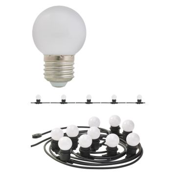 Luxform Party Slinger 650cm 10x 1W Melkglas Lampen