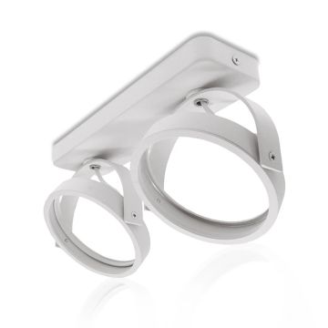 ELP ar111 opbouwarmatuur | euke | 2xgu10 | fitting | wit IP20