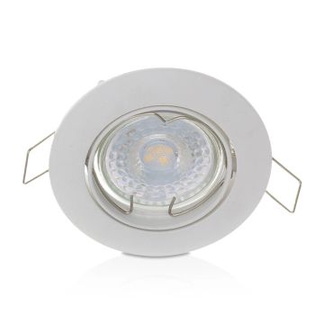ELP gu10 armatuur aegir kantelbaar wit Ø70/77mm IP22