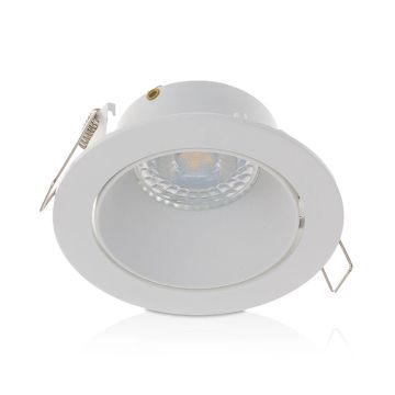ELP gu10 armatuur salacia kantelbaar wit l Ø93mm IP22