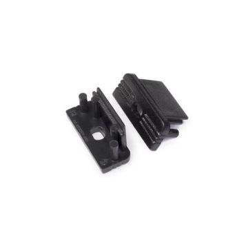 ELP Onderdeel | end cap met kabelopening surface zwart 10mm (2 stuks)