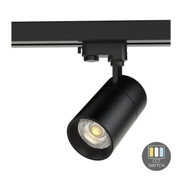 ELP 3-fase LED Railspot Zwart | 10W 3000K/5000K 950Lm | 830/850 IP22 | Dimbaar