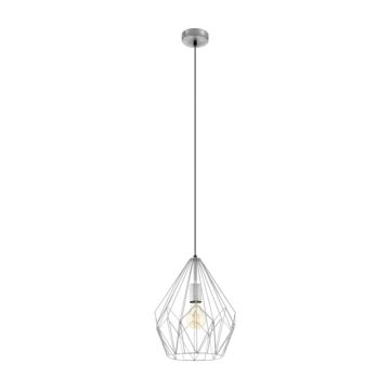EGLO LED Hanglamp Carlton | 1X E27 Max 60W | IP20 | Zilver
