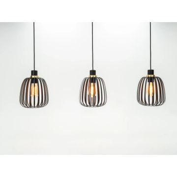 EGLO LED Hanglamp Pocicas | 3X E27 Max 40W | IP20 | Zwart