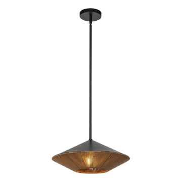 Alora Mood LED Hanglamp Daphne | 1X E27 Max 60W | Matte Black & Natural