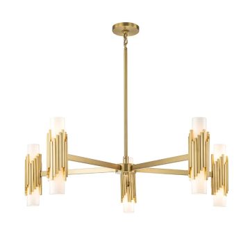 Elstead Lighting LED Kroonluchter | 10X E27 Max 40W | Aged Brass