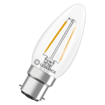 10x Ledvance B22d LED Kaarslamp | 1.8W 2700K 220V/240V 827 250Lm | 300° Ø35mm