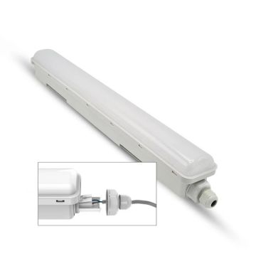 Interlight LED Waterdicht Armatuur 120cm | 36W 4000K 4300Lm | 840 IP65 | Easy Connect