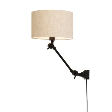 it's about RoMi LED Wandlamp Amsterdam | 1X E27 Max 40W | Light Linen