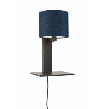 Good&Mojo Bamboe LED Wandlamp Andes | 1X E14 Max 40W | Blue Denim