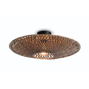 Good&Mojo Bamboe LED Plafondlamp Bali | 1X E27 Max 60W | Natural/Black