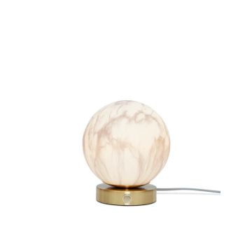 it's about RoMi LED Tafellamp Carrara | 1X E14 Max 25W | Gold/Tinted Glass