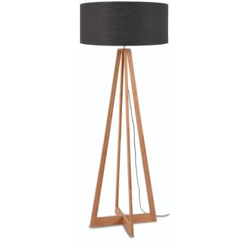 Good&Mojo Bamboe LED Staande Lamp Everest | 1X E27 Max 60W | Dark Grey