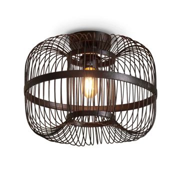 Good&Mojo Bamboe LED Plafondlamp Hokkaido | 1X E27 Max 60W | Black