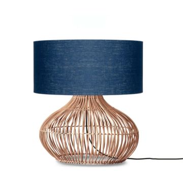 Good&Mojo LED Tafellamp Kalahari | 1X E27 Max 40W | Natural/Blue Denim