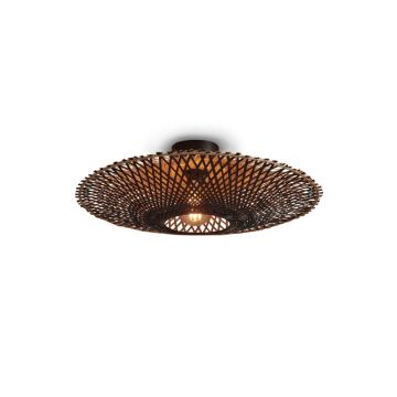 Good&Mojo Bamboe LED Plafondlamp Kalimantan | 1X E27 Max 60W | Black/Natural