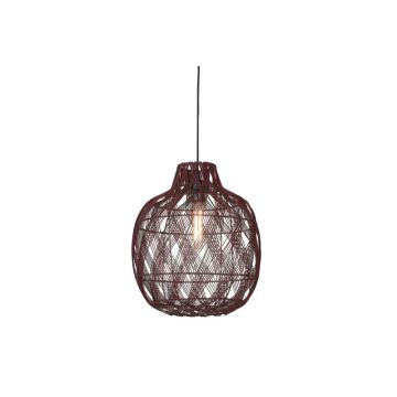 Good&Mojo Bamboe LED Hanglamp Mendoza | 1X E27 Max 60W | Deep Wine Red