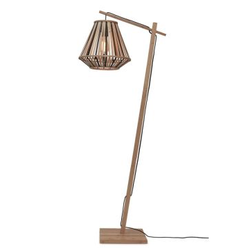 Good&Mojo Bamboe LED Staande Lamp Merapi | 1X E27 Max 60W | Natural/Black