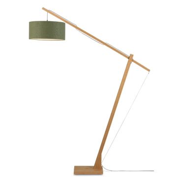 Good&Mojo Bamboe LED Staande Lamp Montblanc | 1X E27 Max 60W | Blue Denim