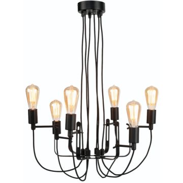 it's about RoMi LED Hanglamp Seattle | 6X E27 Max 40W | Black