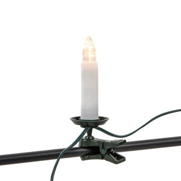 Konstsmide LED Lichtketting Boomkaarsen | 16 Lichtpunten | Extra Warmwit 4.5V | 10.5m | Spacing 70cm | Alleen voor Binnen