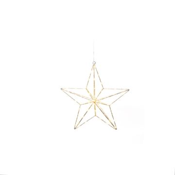 Konstsmide LED Metalen Ster | 90 Lichtpunten Extra Warmwit | 2,7W 4,5V | Alleen voor binnen | Niet dimbaar