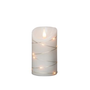 Konstsmide LED Waskaars | 13 Lichtpunten Extra Warmwit | 1.5V Batterij | Timer 4/8 uur | Ø7.5cm x 13.5cm | Binnengebruik
