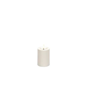 Konstsmide LED Kaars | Soft Matwit | 10x7cm | On/Off & 6u Timer | Op Batterij 2x AA | Voor Buiten | Niet-uitwisselbare LED