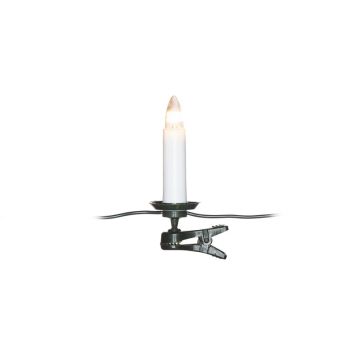 Konstsmide LED Boomkaarsensnoer Lichtketting | 16 Lichtpunten, 48W, 230V | 7,5m, Binnen, Groene kabel, Deelbare stekker, Knijper, 50cm spacing