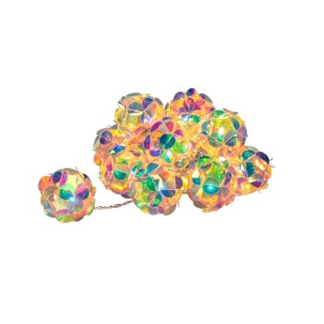 Konstsmide Lichtketting 3D Diamant | 10 Lichtpunten warmwit 1,5m | Batterij 6u timer | Binnen/Buiten IP44 | Spacing 15cm