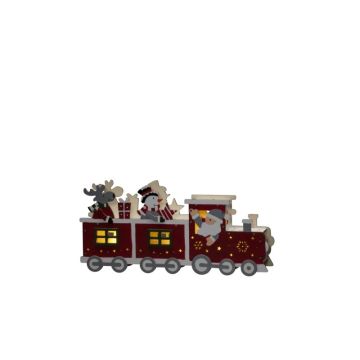 Konstsmide LED Silhouet Trein | 0.18W Warmwit | 3 Lichtpunten | 29,2x13,2cm | On/off/6u timer | Batterij/USB-C | Binnen | Niet uitwisselbaar