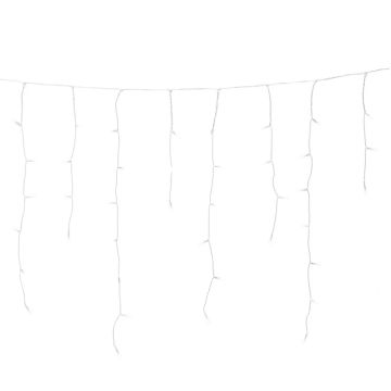 Konstsmide LED Lichtsnoer Icicle Lichtketting | 80 Lichtpunten 3m | 3.84W 1.5V | Batterij | Timer 6/9 uur | Lichtsensor | Buiten IP44