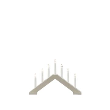 Konstsmide Houten LED Kandelaar | 7 Lichtpunten | 21W Warmwit 230V | 40.5x26.5cm | On/off Schakelaar | Voor Binnen | Omgekeerde V Vorm