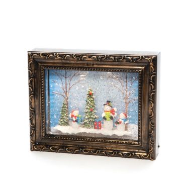 Konstsmide LED Decoratief Fotoframe | 0,2W 1,5V | 19,5x24x5cm | Timer 5u | Niet voor buiten | Batterij | Watergevuld, antiekbrons