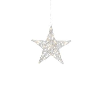 Konstsmide Acryl 3D Ster | 24 Lichtpunten 0.48W Warm Wit 24V | 34x32cm | 4m Snoer | Enkel voor Binnengebruik