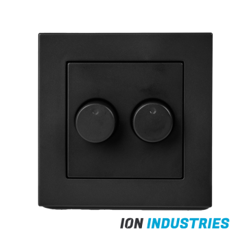 VNL Duo Dimmer Afdekplaat | Matzwart | Ion Industries 
