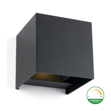 VNL Led Thebe Cube 2X3W Dim To Warm Grijs 2000K-3000K