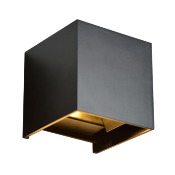 VNL Led Thebe Cube 2X3W Dim Zwart 3000K