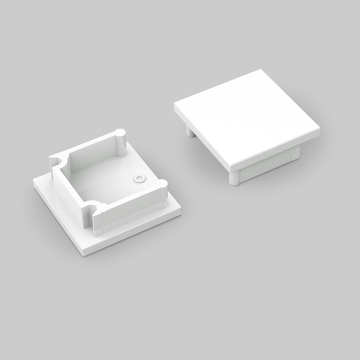 VNL End Cap Zonder Kabelopening Smart 16mm Wit (2 Stuks) 