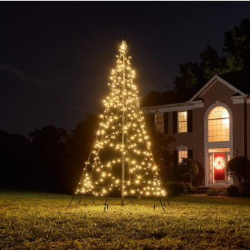 Fairybell Buitenkerstboom | 300cm 360 LEDs | Warm Wit | Inclusief Mast