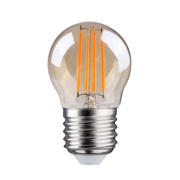 VNL Led Filament E27 Kogel Dimbaar Amber Glas 4W 2700K
