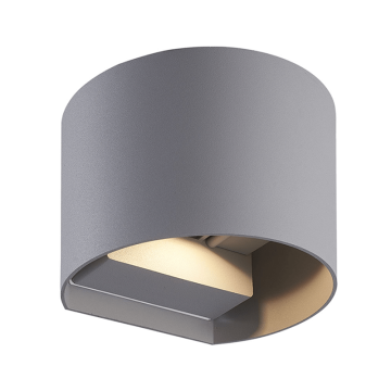 VNL Wandlamp Thebe Rond Grijs 6W Dimbaar 3000K