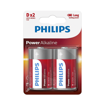 VNL Philips Power Alkaline D Batterij 
