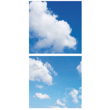 VNL Fotoprint Afbeelding Wolk Verdeeld Over 2 Panelen 595 X 595 mm 