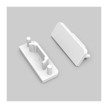 VNL End Cap Zonder Kabelopening Wit Surface 14mm (2 Stuks) 