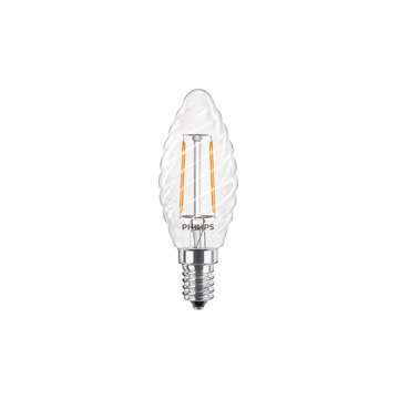 Philips E14 Led Kaarslamp Gedraaid | 2W=25W 2700K | 827