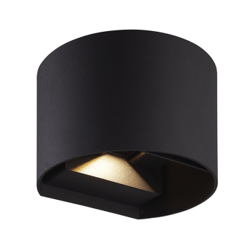 VNL Wandlamp Thebe Rond Zwart 6W Dimbaar 3000K