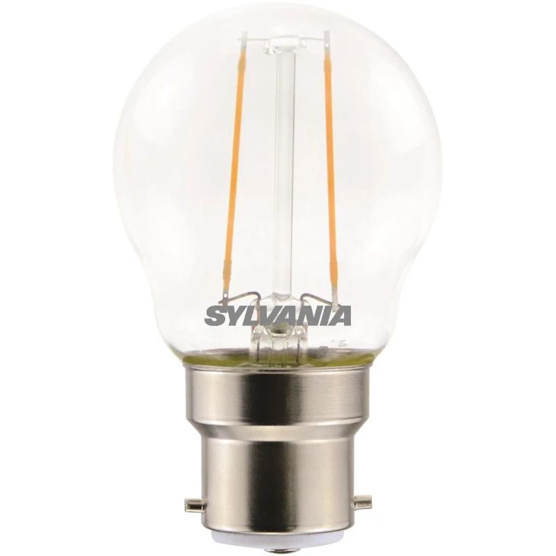 6x Sylvania B22d LED Kogellamp | 2.5W 2700K 250Lm 220V/240V | 827 | ToLEDo Retro